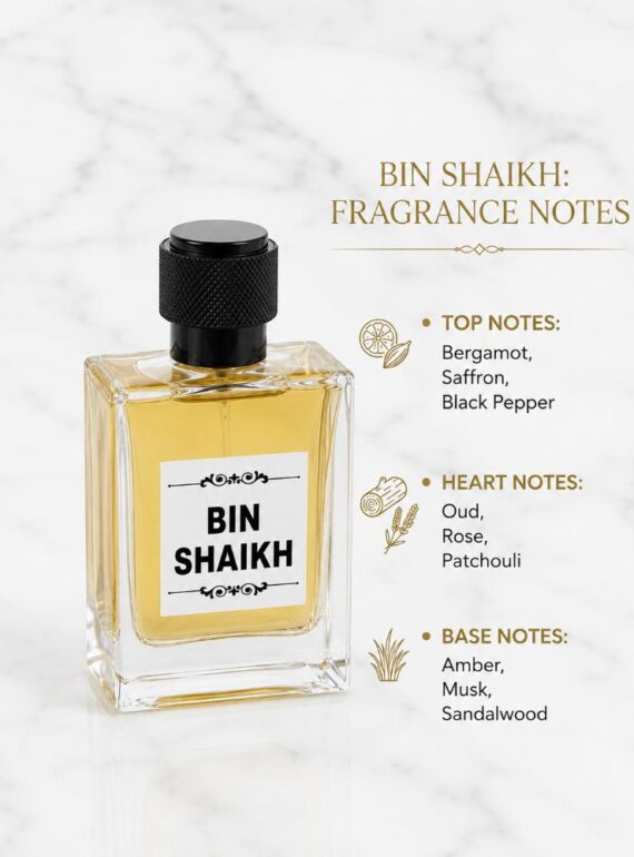 AL-SHAHAB Bin Shaikh Perfume 50ml | Oudy Woody Long Lasting Fragrance | Eau de Parfum for Men & Women | High Concentration (Approx. 50% Perfume Oil)