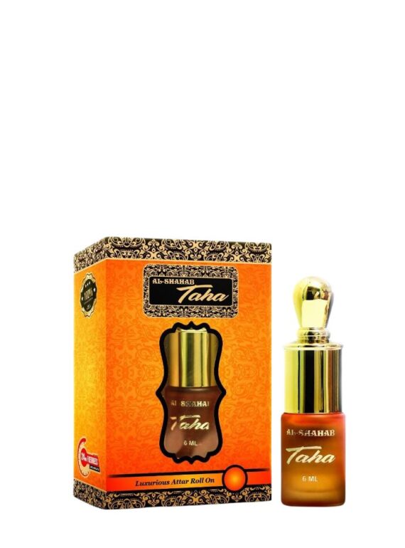 AL-SHAHAB Taha Attar 6ml | Light Woody Alcohol-Free Attar Perfume Oil | Long Lasting Roll On Fragrance for Men & Women