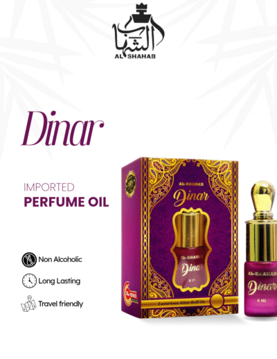 AL-SHAHAB Dina Attar 6ml | Musky Soft Fruity Alcohol-Free Attar Perfume Oil | Long Lasting Roll On Fragrance for Men & Women