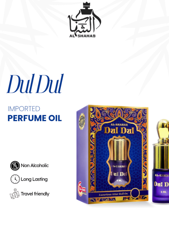 Experience smooth freshness with AL-SHAHAB Dul Dul Attar, specially designed for those who prefer a fresh, light, and soft fragrance profile. The scent opens with refreshing clean notes, blends into soft aromatic accords, and settles into a gentle musky base that feels comfortable and elegant throughout the day. Its concentrated alcohol-free perfume oil formula delivers lasting freshness with just a small application. The compact roll-on bottle allows easy and precise use anytime, making it ideal for office wear, daily use, travel, and summer occasions. 🌊 Fragrance Profile Fresh & Clean Aroma Light Soft Fragrance Smooth Musky Touch Elegant Daily Wear Scent 🌟 Fragrance Notes Top Notes: Fresh Citrus & Clean Opening Heart Notes: Soft Aromatic & Green Accords Base Notes: Gentle Musk & Light Woody Undertones