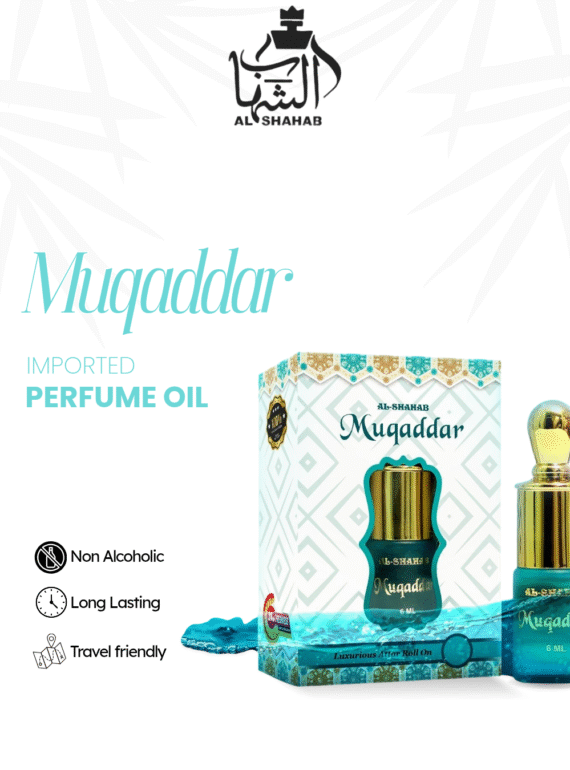 AL-SHAHAB Muqaddar Attar 6ml | Fresh Alcohol-Free Attar Perfume Oil | Long Lasting Roll On Fragrance for Men & Women