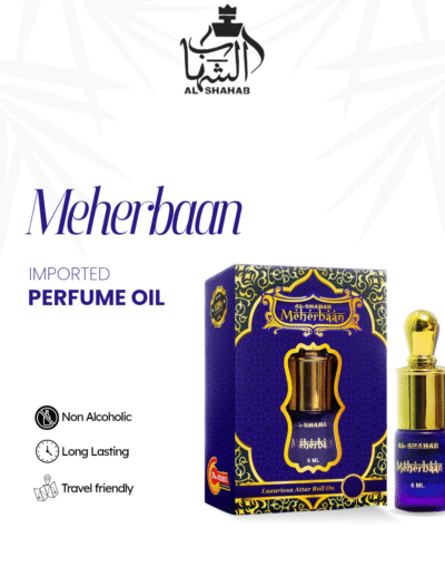 Experience freshness and elegance with AL-SHAHAB Meherbaan Attar, specially crafted for those who enjoy a fresh, aquatic, and marine fragrance profile with a smooth perfume-like aroma. The fragrance opens with cool fresh notes, blends into clean aquatic accords, and settles into a soft musky base that feels refreshing and long-lasting. Its concentrated alcohol-free perfume oil formula delivers a noticeable fragrance with just a small application. The compact roll-on bottle makes it easy to carry and apply anytime, making it ideal for office use, daily wear, travel, and summer occasions. 🌊 Fragrance Profile Fresh Aquatic Aroma Marine & Clean Notes Smooth Perfume-Like Feel Long Lasting Freshness 🌿 Fragrance Notes Top Notes: Fresh Citrus & Marine Opening Heart Notes: Aquatic & Green Accords Base Notes: Soft Musk & Clean Woody Undertones