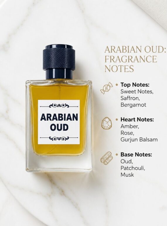 AL-SHAHAB Arabian Oud Perfume 50ml | Sweet Amber Oudy Long Lasting Fragrance | Eau de Parfum for Men & Women | High Concentration (Approx. 50% Perfume Oil)